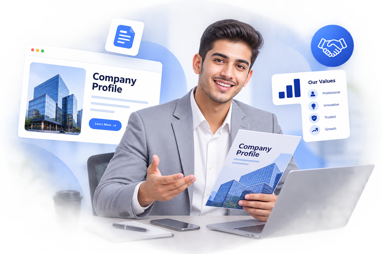Contoh tampilan website company profile perusahaan