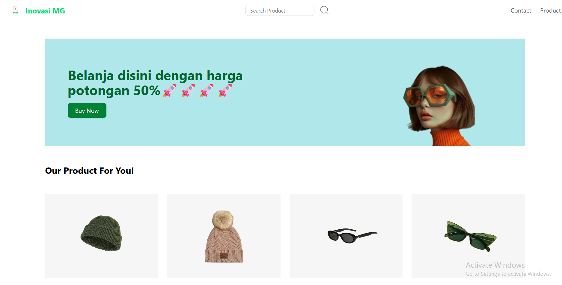Website toko online fashion